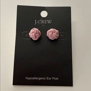 NWT J.Crew Factory pink Knot Earrings